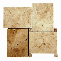 SQ. FT. - Bahamas Cappuccino (10 x 10 x Bahamas Cappuccino Marble on mesh_ Polished UK-K204)