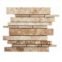 SQ. FT. - Mosaic Bars Cappuccino (Mosaic Bars_ Cappuccino Marble Tiles_ Polished UK-K202 - 12''x12'' mesh)