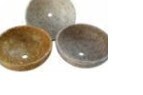 VS0016 Vessel Sink (UK0016 Vessel Sink Natural Stone Mosaics Travertine Dia 16" x 8" high)