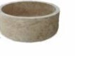 VS0017 Vessel Sink (UK0017 Vessel Sink Natural Stone Travertine Dia 15" x 8" high)