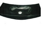 VS0021 Vessel Sink (UK0021 Vessel Sink Natural Stone Black Marble 24" x 12" x 7" high)
