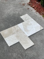 SQ. FT. - Pattern Corsica Cream (Corsica Cream Marble Tiles_ French Pattern / Brushed & Straight Edge SRT854)