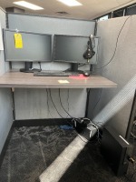 LOT - 2- AOPEN 20'' MONITORS / APC BATTERY BACKUP / KEYBOARD / MOUSE / HEADPHONES