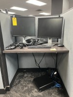 LOT - 2- DELL 20'' MONITORS / APC BATTERY BACKUP / KEYBOARD / MOUSE / HEADPHONES