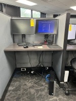 LOT - 2- DELL 20'' MONITORS / APC BATTERY BACKUP / KEYBOARD / MOUSE / HEADPHONES