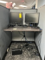 LOT - 2- DELL 20'' MONITORS / APC BATTERY BACKUP / KEYBOARD / MOUSE / HEADPHONES