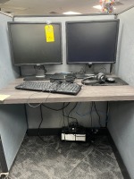 LOT - 2- DELL 20'' MONITORS / APC BATTERY BACKUP / KEYBOARD / MOUSE / HEADPHONES