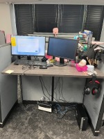 LOT - 2- ACER 22'' MONITORS / APC BATTERY BACKUP / KEYBOARD / MOUSE / HEADPHONES