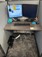 LOT - 2- DELL 20'' MONITORS / APC BATTERY BACKUP / KEYBOARD / MOUSE / HEADPHONES