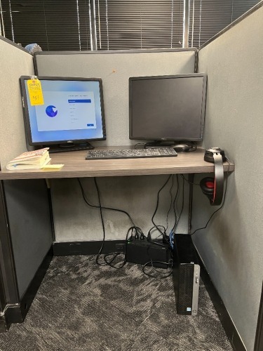 LOT - 2- DELL 20'' MONITORS / APC BATTERY BACKUP / KEYBOARD / MOUSE / HEADPHONES