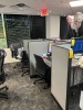 GRAY CUBICLE STATIONS - 6- 3'x3' / 1- 4'x2' - 2