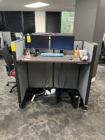 GRAY CUBICLE STATIONS - 8- 3'x3' / 1- 4'x2'