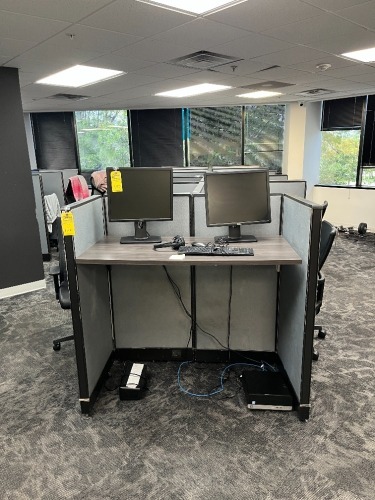 GRAY CUBICLE STATIONS - 12- 3'x3' / 1- 4'x2'