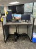 GRAY CUBICLE STATIONS - 7- 3'x3' / 1- 4'x2'