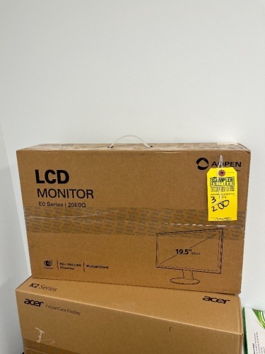 ASSORTED MONITORS - 2- ACER 20'' / 1- AOPEN 20'' (NEW IN BOX)