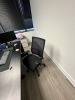 WHITE & BLACK DESK WITH 2 OFFICE CHAIRS - 71''x36'' - 3