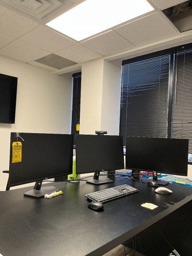 ASSORTED - 3- DELL 24'' MONITORS / 1- SET INSIGNIA SPEAKERS / 1- LOGI ULTRA WIDE CAMERA