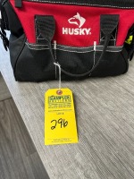 HUSKY BAG WITH TOOLS - HAMMER, LEVEL, PLIERS, ETC