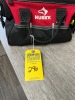 HUSKY BAG WITH TOOLS - HAMMER, LEVEL, PLIERS, ETC