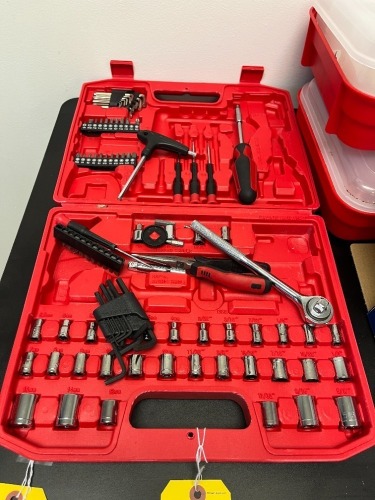 MULTI-TOOL KIT IN RESIN BOX - SOCKETS, PLIERS, SCREWDRIVER, ETC
