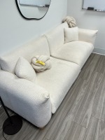 CREAM FABRIC COUCH