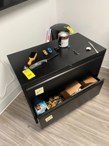 METAL LATERAL FILE CABINET WITH 2 DRAWERS