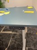 TEAL L-SHAPE ADJUSTABLE HEIGHT DESK - 2