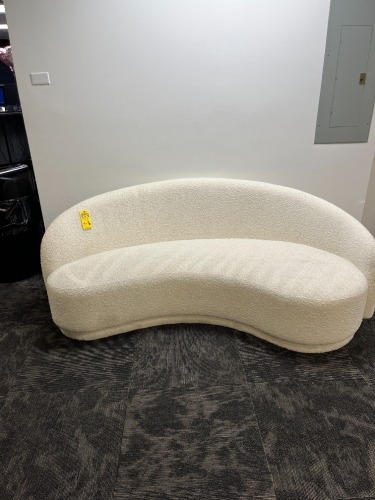 WHITE FABRIC SOFA