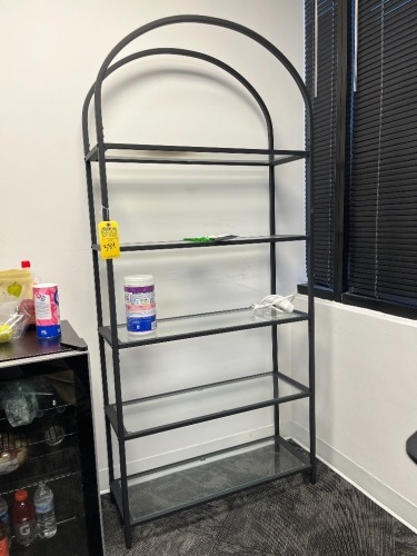 SHELVING UNIT WITH 5 GLASS SHELVES