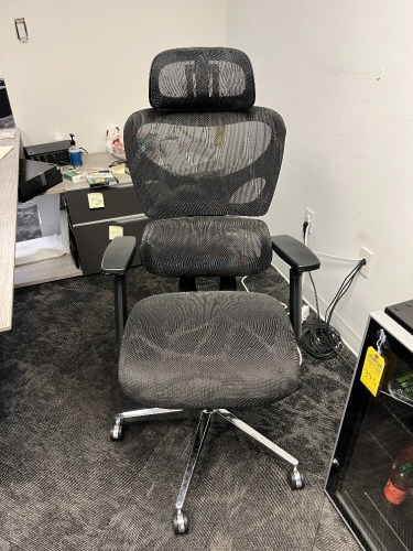 BLACK FABRIC ROLLING CHAIRS