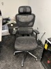 BLACK FABRIC ROLLING CHAIRS