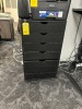 BLACK CABINET ON WHEELS WITH 7 DRAWERS
