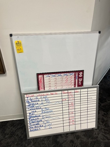 ASSORTED WHITE BOARDS