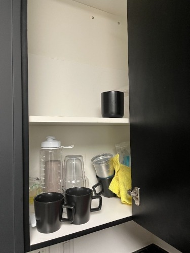LOT - CUPS, BOWLS, LUNCH COOLERS, ETC (CONTENTS OF CABINETS)