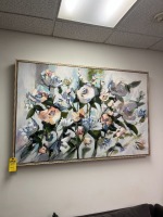 LARGE ARTWORK / ACRYLIC - FLORAL - SIGNED E. BRODSKY