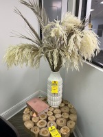 WHITE / CREAM VASE WITH DECOR