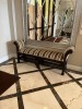 WOOD FRAME BENCHES WITH BROWN / BEIGE FABRIC - 73'' x 16'' - 3
