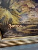 FRAMED & MATTED ARTWORK - PALM TREE LANDSCAPE - SIGNED - 48''H x 37''W - 3