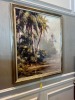FRAMED & MATTED ARTWORK - PALM TREE LANDSCAPE - SIGNED - 48''H x 37''W - 4