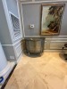 SILVER 1/2 MOON TABLE - 44''W x 22''D