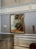 FRAMED & MATTED ARTWORK - PALM TREE LANDSCAPE - SIGNED - 48''H x 37''W