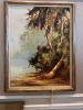 FRAMED & MATTED ARTWORK - PALM TREE LANDSCAPE - SIGNED - 48''H x 37''W - 2