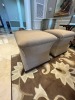 TAN FABRIC / SILVER NAILHEAD SEATING STOOLS - 2