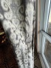 PAIR GRAY PATTERN CURTAINS WITH BLACKOUT LINING - 125''H x 60''W - 4