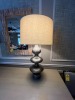 BRONZE COLOR LAMPS WITH BEIGE SHADES - 3