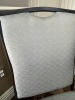 STACKABLE CHAIRS WITH BLUE / SILVER FABRIC PADDING - 5