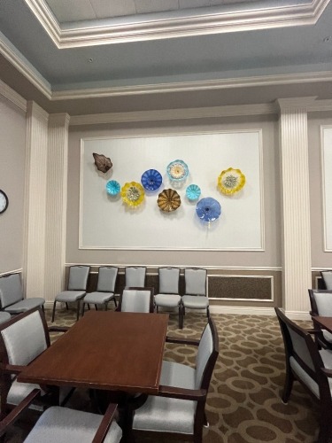 ASSORTED GLASS PLATE WALL DECOR