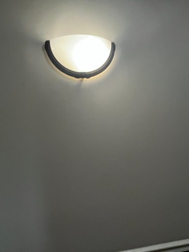 BRONZE COLOR & GLASS WALL SCONCES ***TO BE REMOVED BY MAINTENANCE DEPARTMENT***