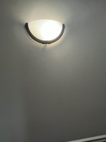 BRONZE COLOR & GLASS WALL SCONCES ***TO BE REMOVED BY MAINTENANCE DEPARTMENT***