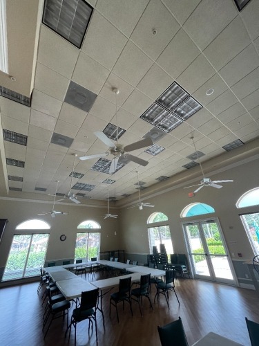 WHITE CEILING FANS ***TO BE REMOVED BY MAINTENANCE DEPARTMENT***